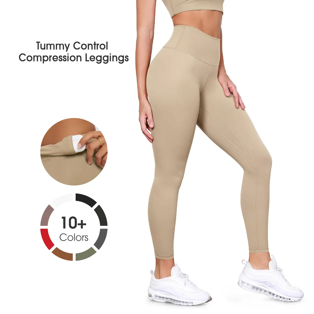 ODODOS Women's odLIFT Compression Leggings, 25"/28" High-Waist Sports Bottoms for Yoga Workouts summerwins