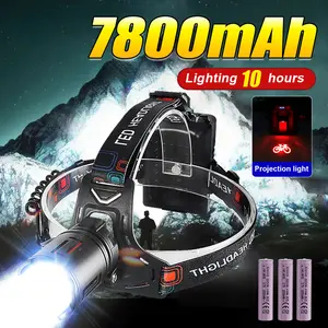 2000LM Ultra Powerful LED Headlamp, 7800mAH Rechargeable Super Bright Head Flashlight, Outdoor Camping Fishing Night Riding Work Lighting, High Lumen Flashlight, High Power Flashlights, High Lumens Flashlight