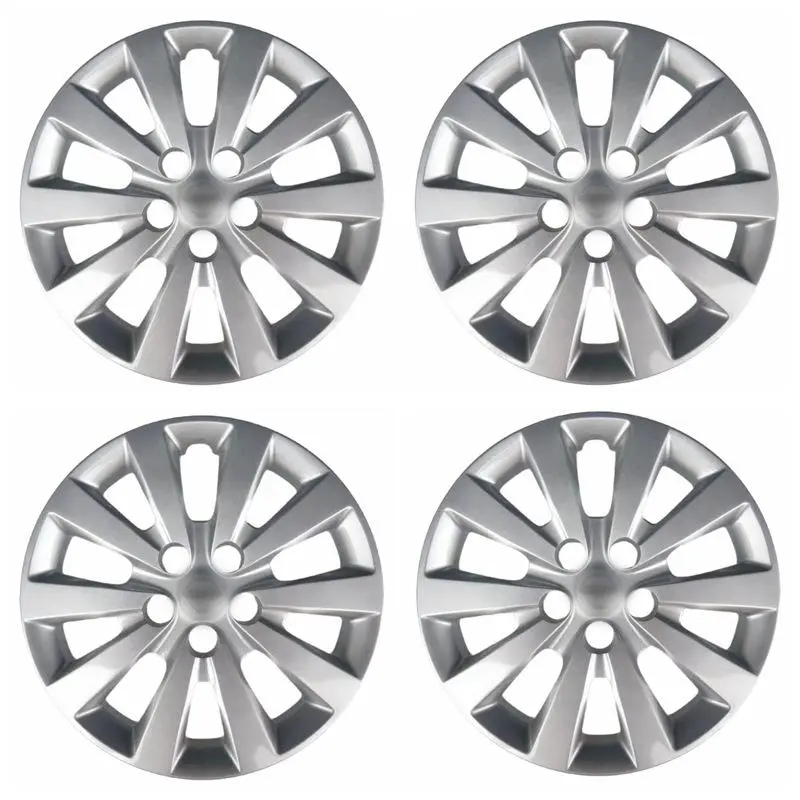 16 inch Hubcaps 4 Pack Wheel Cover Replacement Kit for nissan sentra Iron Rim Wheel Cover Car Hub Caps Wheel Rim Cover PP Plastic Replacement Hubcap