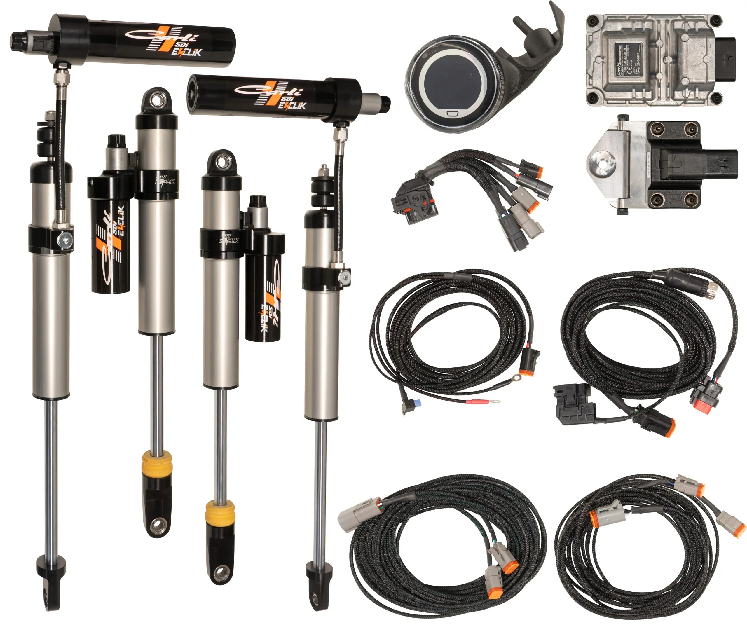 Carli E-Venture 2.5 Shock Set, 2020-Up Ford F250/350, w/1.5/3.5” Lift, Gas CS-FEV25SPKG-LVL-20-GAS