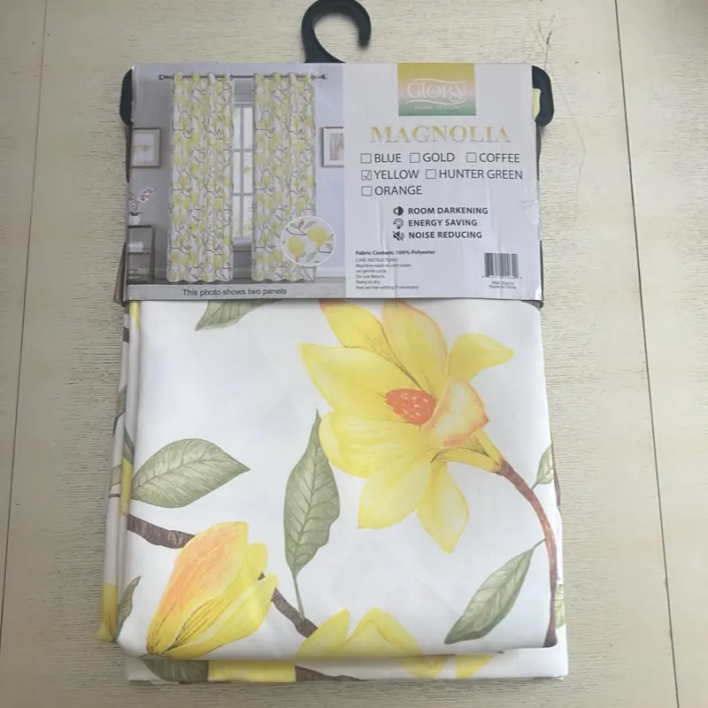 Yellow Blackout Curtain, Light-Blocking Window Drapes for Bedroom Living Room