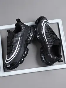 High-Quality Men's Lace-Up Fashion Casual Sneakers, All Seasons Sneakers, Comfortable Breathable Durable Anti-Slip, Daily Commute Outdoor Leisure Shoes