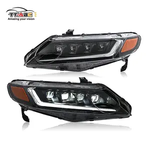 TT-ABC Full LED Headlight for 2006-2011 Honda Civic 4 Door 8Th Gen Headlights Assembly