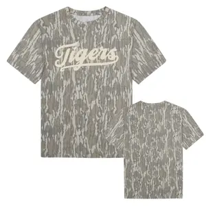 LSU Tigers B-Unlimited Script Tigers Baseball Mossy Oak Camo T-Shirt - Bottom Land, Camo 3D T Shirt, Gift For Him Or Her