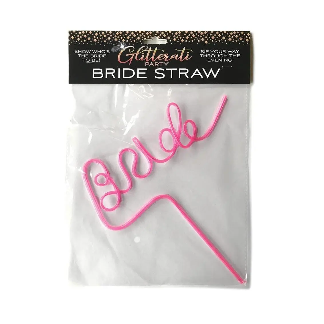 Glitterati Bride Twisty Straw