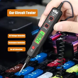 Car Circuit Test Tool, Smart Car Test Light with Sharp Tip Probe, Automotive Circuit Tester, Digital Display Circuit Tester for Car Troubleshooting & Maintenance