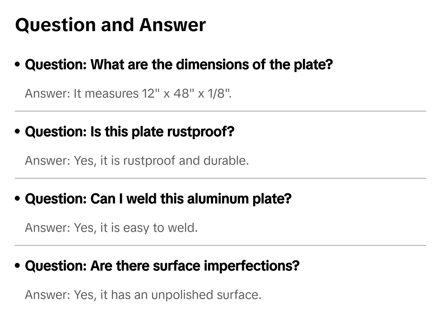 1/8" .12 Aluminum Sheet Plate 12" x 48"  AlMg3, 5754 - 0500307