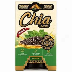 Chia Seed Oil Omega 3 Supplement – Natural Plant-Based Capsules for Wellness Support, 60 Softgels