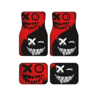 4-Piece Custom Graffiti Car Mats, Universal Fit for Sedans, Suvs, Muscle Cars, Interior Decoration & Floor Protection, Car Mat Set