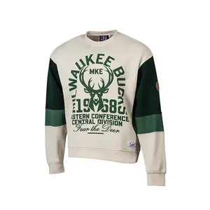 Bucks In Six Leather Ball Milwaukee Bucks Crewneck Sweatshirt