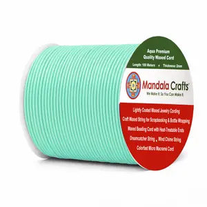 2mm Waxed Cord for Jewelry Making Necklace String - Wax Cord for Jewelry String Bracelet Cord   109 Yards Waxed Cotton Cord for Jewelry Making