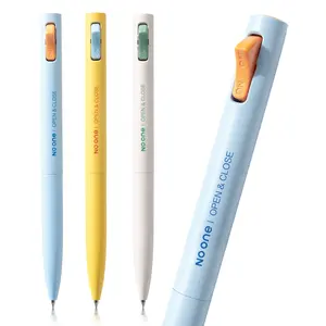 M&G Retractable Balanced Weight Gel Pens, 0.5mm Fine Point Black Ink,  Dual-Click Stress Relief Pens with Smooth Quick-Dry Writing, Bullet Tip, 3 Pack