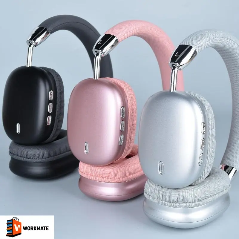 Wireless Music Headphones - Bluetooth Headset with Hi-Fi Sound, Built-in Microphone, Button Control, Foldable Design, Noise Reduction, Lightweight & Portable for Work, Study