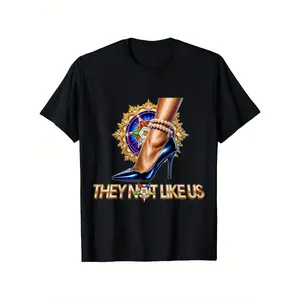 They Ain't Us OES Proud Blue High Heels Pearl Strand Style T-Shirt