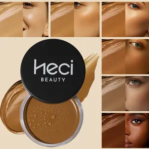 Long Lasting Silky Cream Foundation, 1 Box Full Coverage Flawless Makeup Cream, Moisturizing Waterproof Balm Foundation, Makeup Product for Women & Girls, Beauty Cosmetics