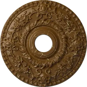 CM18ROSTC Rose Ceiling Medallion, Smokey Crackle
