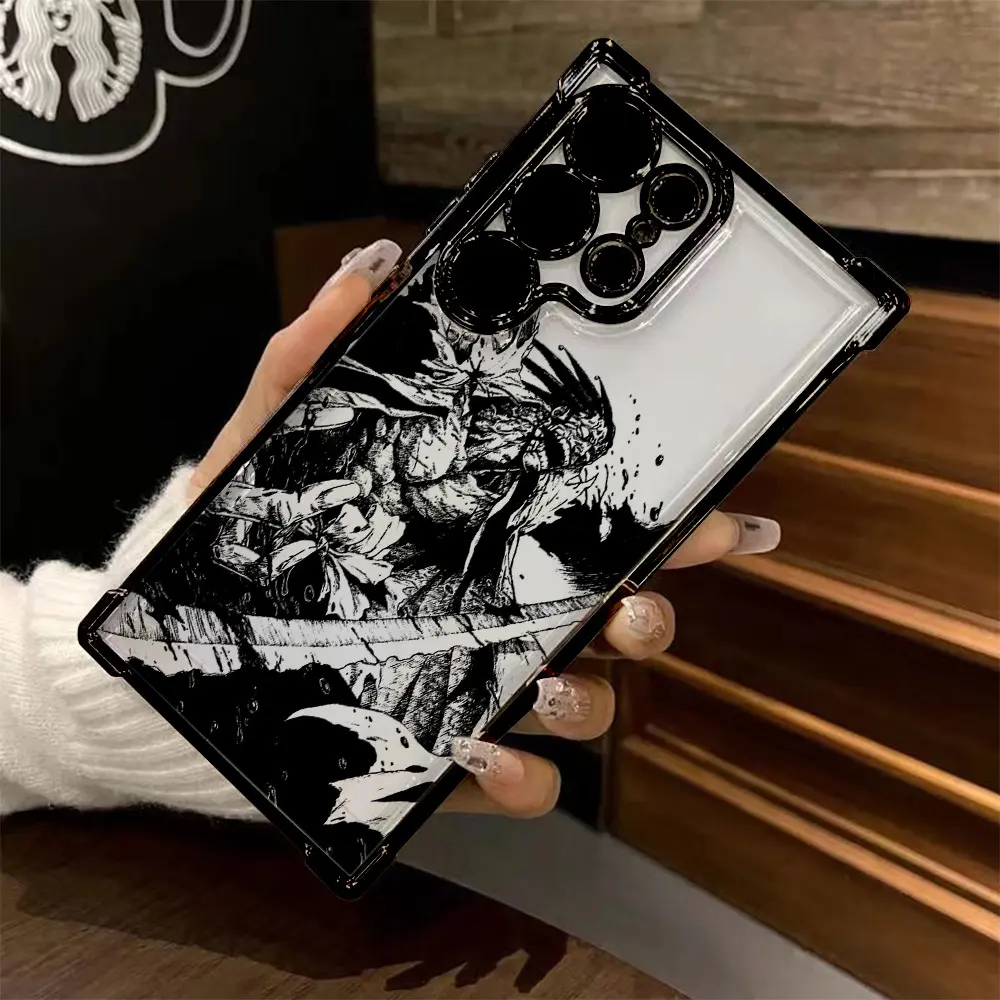 Youthful Anime B-BLEACHS Phone Case for Samsung Galaxy S25, S24, S23, S22 FE Ultra Plus 4G/5G - Shockproof Transparent Soft Back Cover