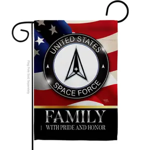 Breeze Decor G158613-BO 13 x 18.5 in. US Space Force Family Honor Garden Flag with Armed Forces Double-Sided Decorative Vertical House Decoration Banner Yard Gift, Weatherproof, Decorative Banner