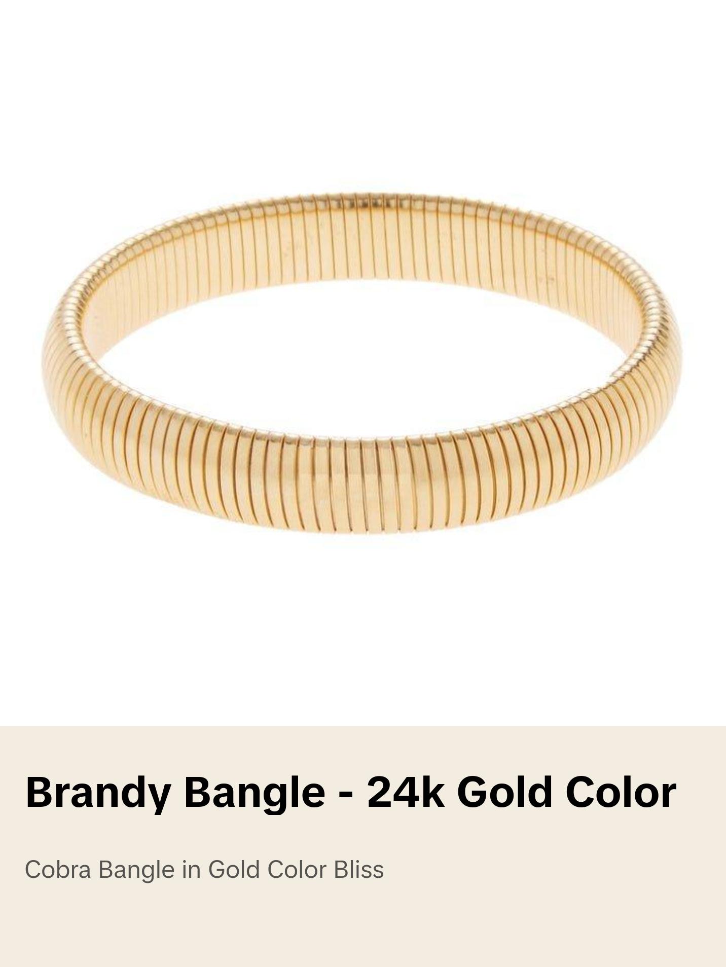 Brandy Bangle- 24K gold-plated brass