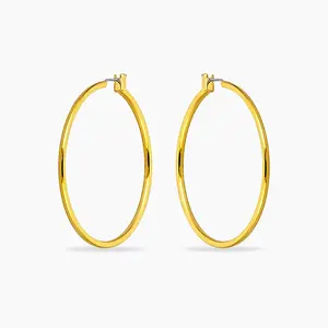 Yasmin 14k Gold Large Hoop Earrings