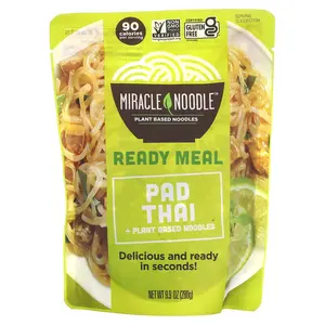 Miracle Noodle Ready Meal, Pad Thai + Plant Based Noodles, 9.9 oz (280 g)