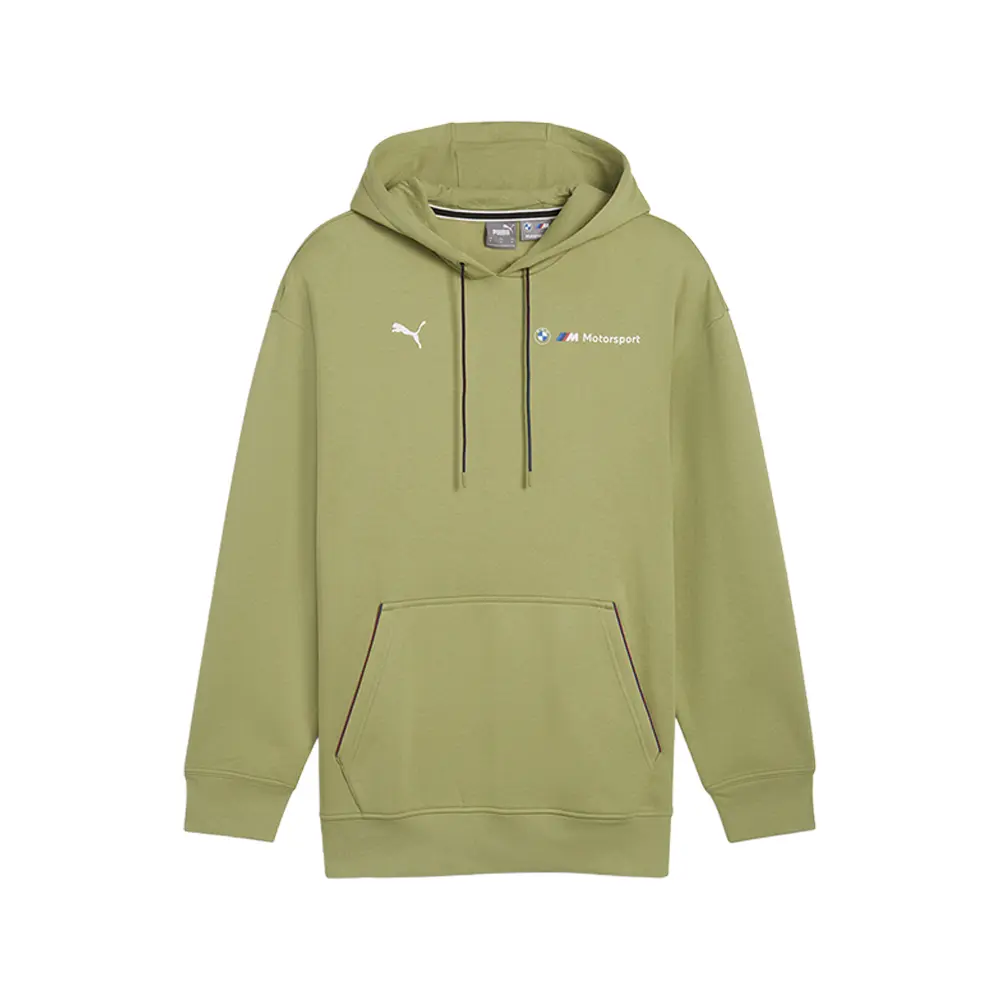 PUMA Mens Bmw M Motorsport Essentials Fleece Hoodie Casual Outerwear Casual - Green