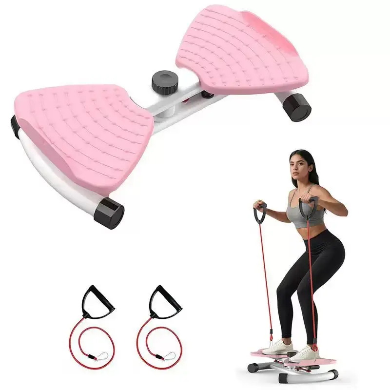 Silent Double Bearing Waist Twister Machine, Dual Pedal Ab Twist Board, Non-Slip Waist Sculptor Trainer, Portable Home Gym Fitness Equipment for Core Waist Hip Workout, Suitable for Whole Family and Exercise