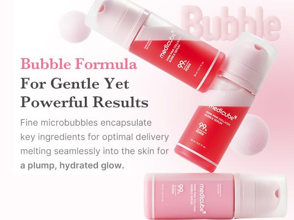 [NEW] [medicube] PDRN Pink Collagen Bubble Serum | Dual-Layer Micro-Bubble K-Beauty Serum for Firm, Plump & Radiant Skin | Hydrating, Healthy-looking Glow | PDRN, Collagen, Niacinamide