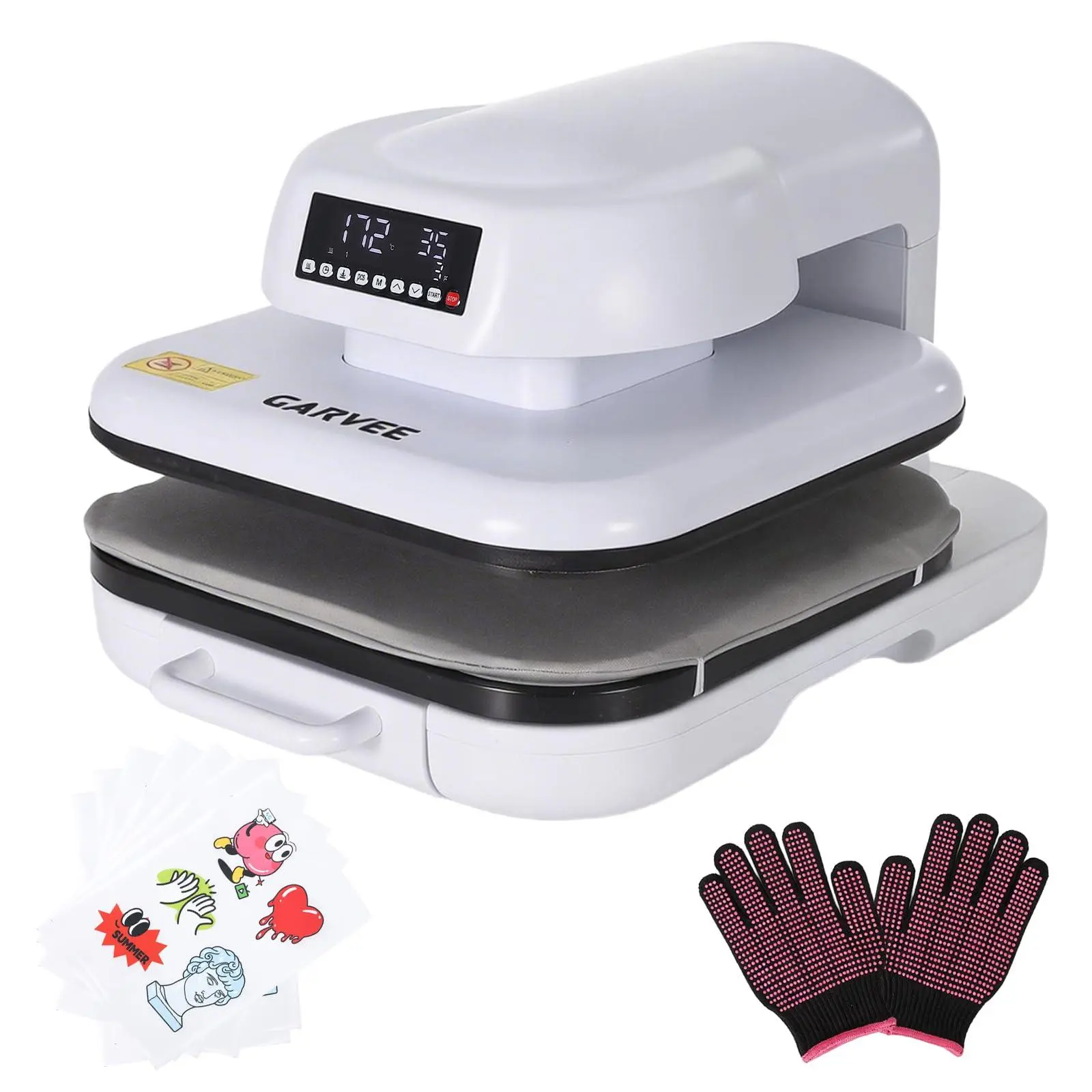 Auto Heat Press Machine, 15"x15" Professional Smart Heat Press with Precise Temp/Timer Control, Digital Display, 4 Memory Modes for HTV Sublimation Heat Transfer Projects, Fast Even Heat
