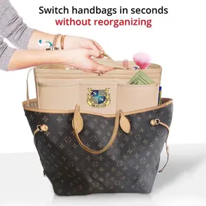 SirNathan Handbag Inserts With Handles, Keep Your Essentials Neat, Tidy and Easy to Find.