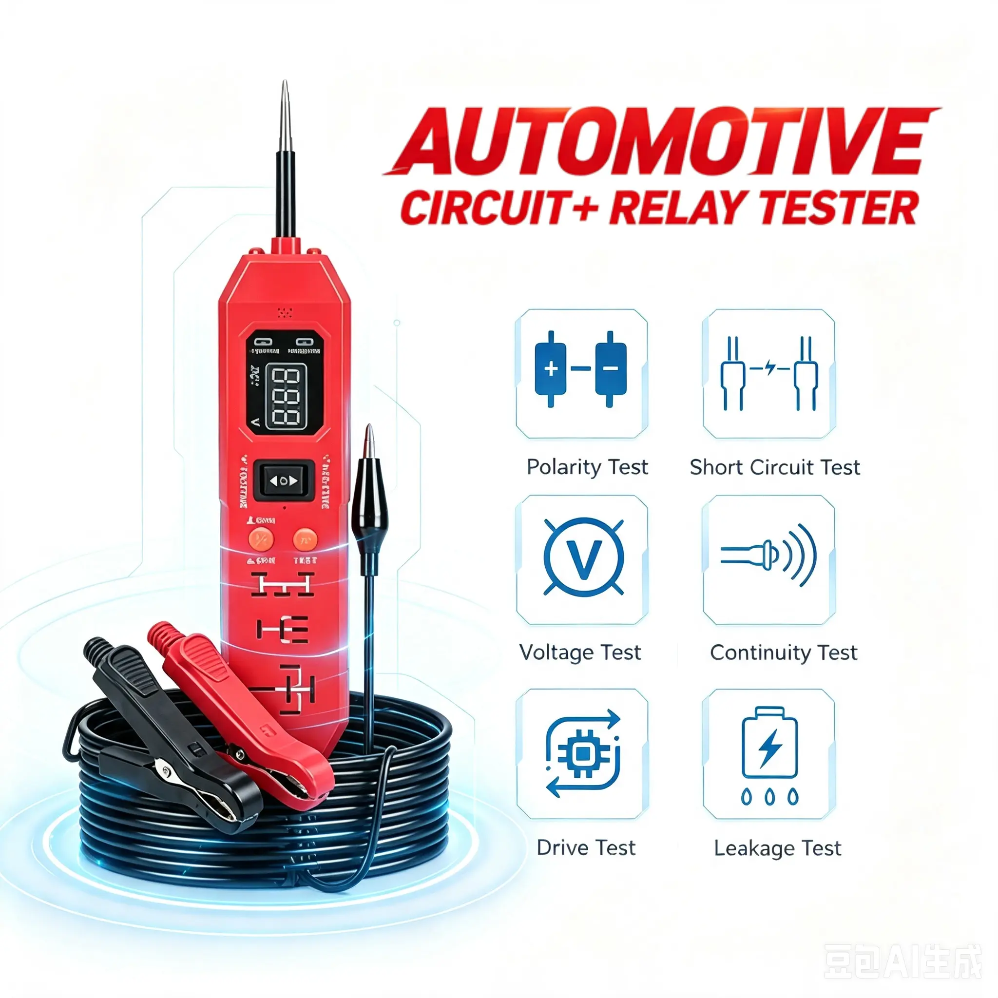 Vehicle Circuit Inspection Accessory, Multi-Function Helper for Automotive Relay Check & Auto Line Maintenance