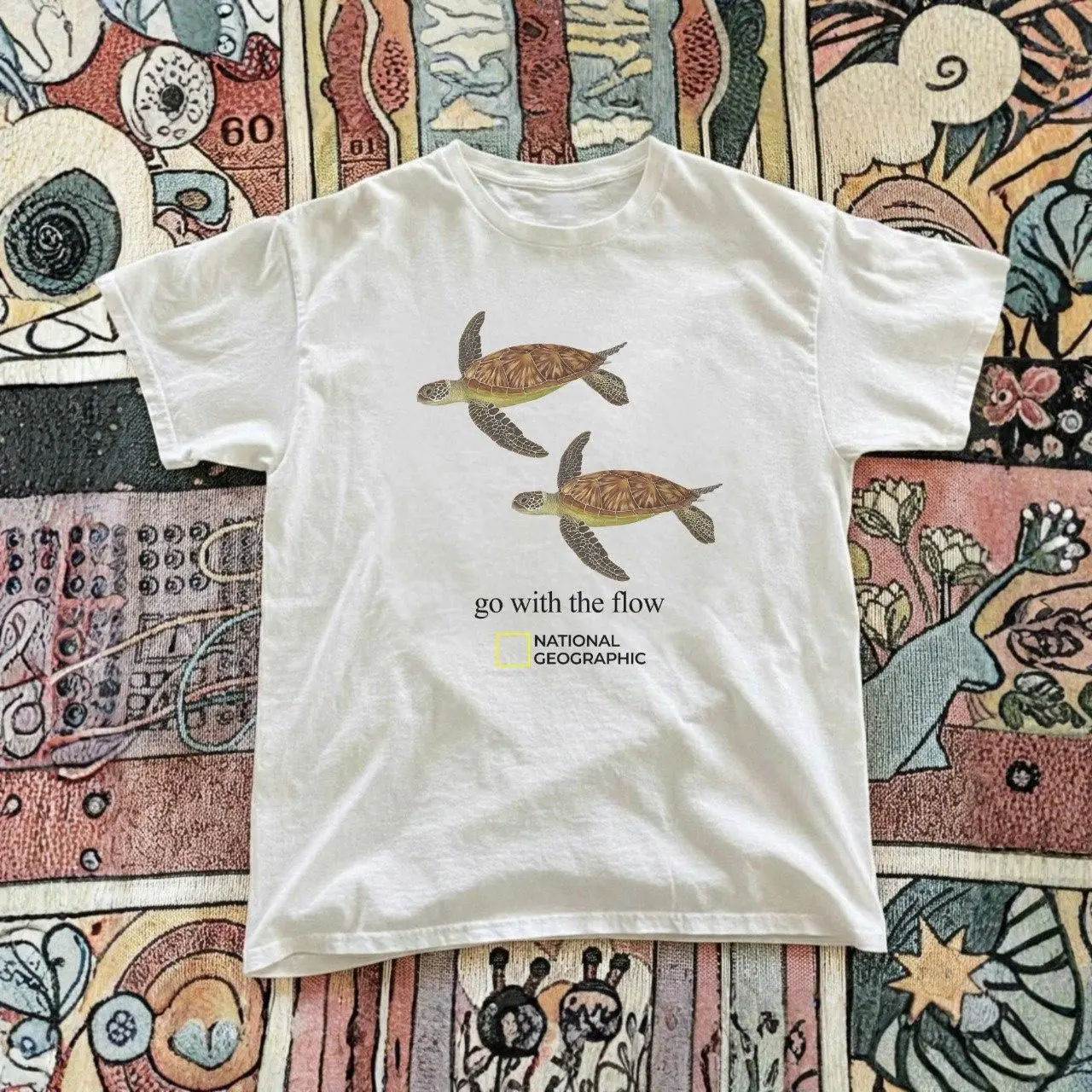 National Geographic go with the flow Graphic Tee Gildan Women’s White T-shirt