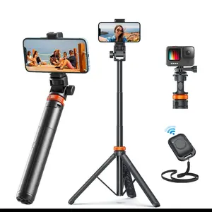 61" Phone Tripod for iPhone/Android & Selfie Stick with Remote Upgraded Stand Compatible with iPhone 16/15/14/13 Travel-Friendly Stable Premium Nylon6/6 Design