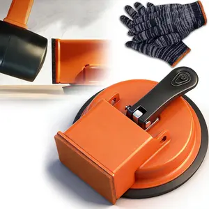 Floor Gap Fixer Tool, Heavy Duty Floor Gap Fixer Suction Cup Tool with 1 Pair Gloves, Adjustable Height Setter & Countertop Leveling Tools for Vinyl, , Laminate Floors(1*Fixer Tool/1* Pair Gloves)
