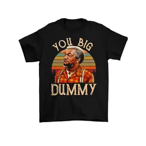 [100% Cotton]  Vintage Style Short Sleeve Cotton Top Featuring Fred Sanford You Big Dummy Design