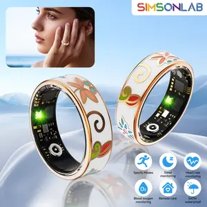 New Color Enamel Craftsmanship Smart Ring Women Health&Sleep Monitoring Waterproof Multi-Sport Modes For Android&IOS Gifts