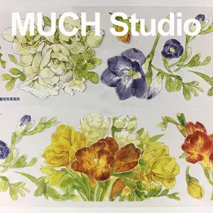 1pc (5.5*100cm) Freesia, Beautiful Freesia Flower Sticker, High-End Craftsmanship PET Tape, Exquisite Pattern, Versatile and Practical, Perfect for Scrapbooking, Journal Decoration, Diaries, Notebooks, Greeting Cards, Photo Frames and More