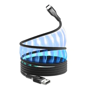 USB to USB-C Fast Charging Cable - A to Type-C 27W Mobile Electronic Charger Cord, Magnetic On-The-Go Cable for Car, 3FT/1M, Compatible with iPhone 16 Pro Max, 15, Galaxy S24