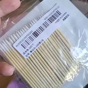 100/600Pcs Nail Cleaning Sticks, Wooden Cotton Tips for Manicure Detailing, Nail Polish Remover Tools, Beauty Essentials, Cotton Swabs, Bamboo Cotton Swabs