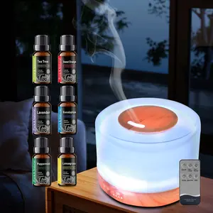 500ml Aromatherapy Diffuser, 6 Therapeutic Oils, 7 Calming Lights, Auto-Off, Silent Ultrasonic Mist, Relaxation