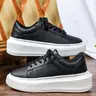 Men's New Fashion Casual Couple Sneakers, Trendy Walking Sneakers, Thick Soled Sneakers, Comfortable Breathable Thick Sole Low Top Lace-Up Skate Shoes, Walking Shoes, Sports Shoes for All Seasons