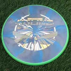 Axiom Cosmic Neutron Tempo with Jeremy Koling 2026 Team Series Art by Mike Inscho Stamp - 174.3g - Lime Green Rim And Grey Swirls On Blue