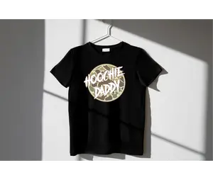 Men's Unisex Casual Hoochie Daddy T-Shirt - Polyester & Cotton Garment, Round Neck Short-Sleeve Top, Funny DTF Design Tees