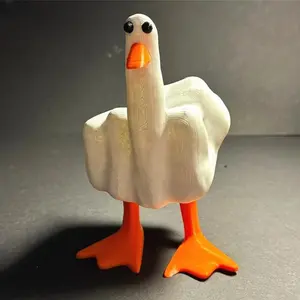 Cute Cartoon Duck Resin Statue, Glam Creative Craft Sculpture Ornament, Figurine for Home Office, Room Decoration