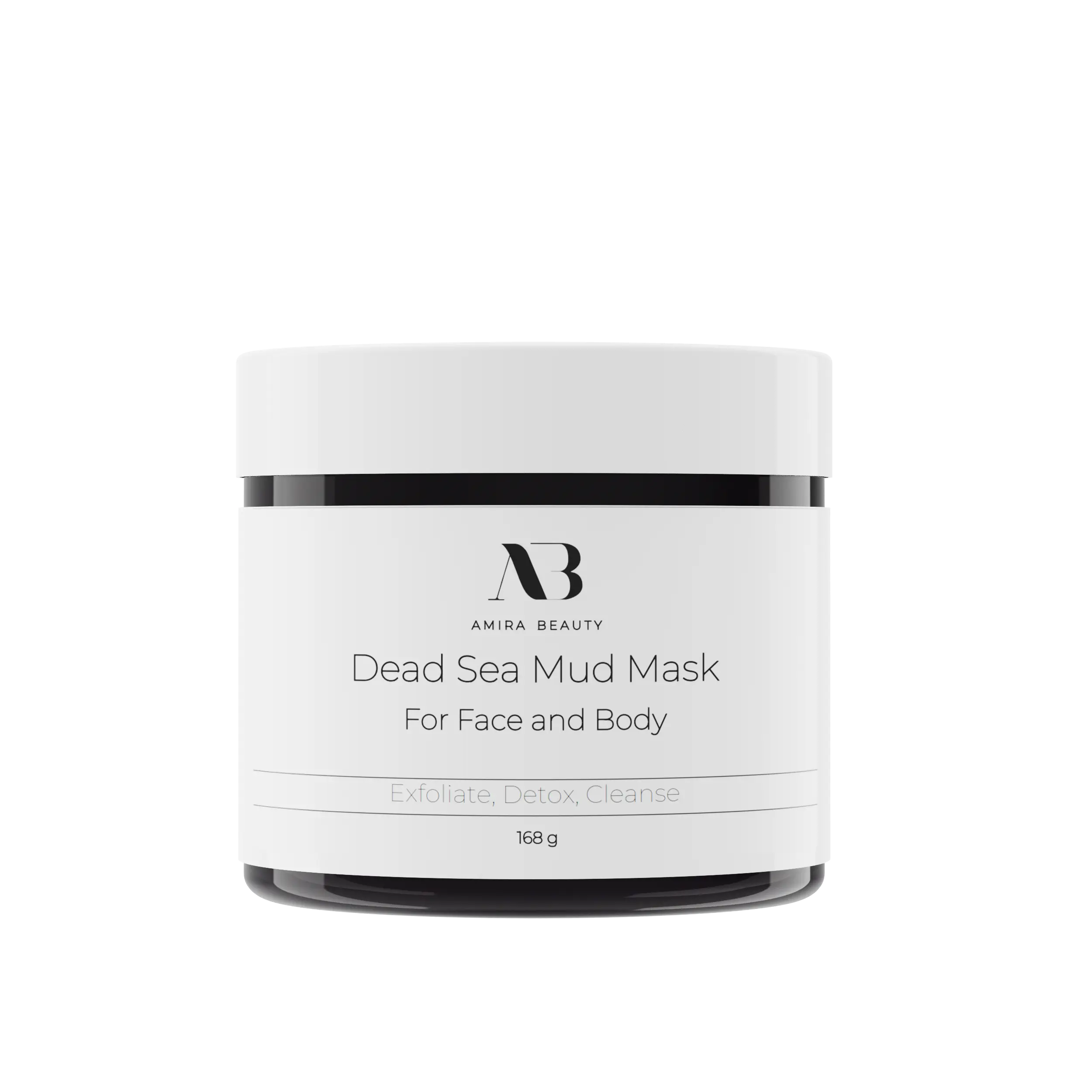 Amira Beauty Dead Sea Mud Mask for Face and Body - Reduces Pores, Acne, Blackheads & Texture - All Skin Types 6 OZ Skincare Facial Mask Flawless Radiant Rejuvenating Cleansing