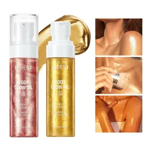 1PC body high gloss oil with long-lasting luster, natural flash, moisturizing, no makeup loss, no greasiness, waterproof, sweat proof, brightening contour, Glossy