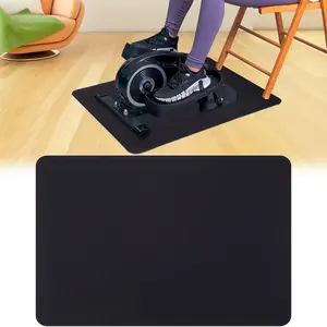 Non-Slip Workout Mat for Ellipse Leg Exerciser, Ellipse Machine Mat, Exercise Mat for Under Desk Ellipticals, Suitable for Electric Seated Foot Pedal Exerciser, Stability & Floor Protection