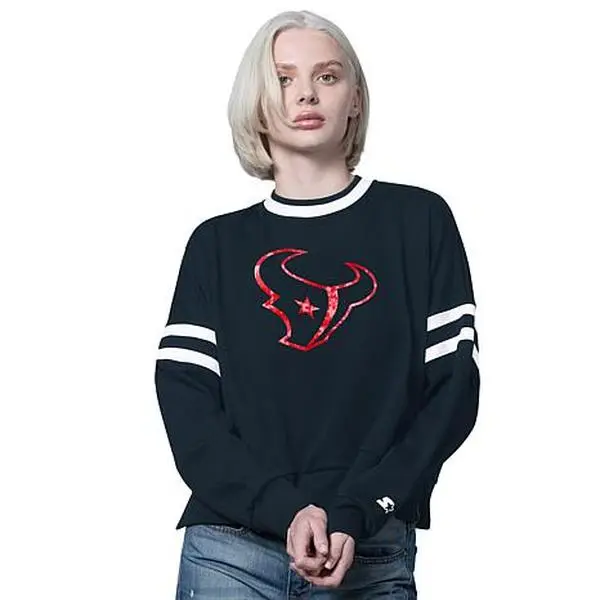 Football Fan Shop Officially Licensed NFL Starter Women's Rally Sweatshirt by Glll - Jets