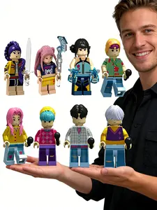 8pcs Mini Doll Set Made of Safe Abs Plastic, Includes 8 Iconic Characters with Realistic Weapons, Perfect for Kids' Imaginary Play
