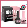 NOVO OVO French Tip Solution Kit, Including One Muti-function Gel as UV Glue, Base Coat Builder Gel 10 ml, One Premium Top Coat 10ml, for Pre-designed False Nails Tips Easy to Use 30 days lasting,familyfun